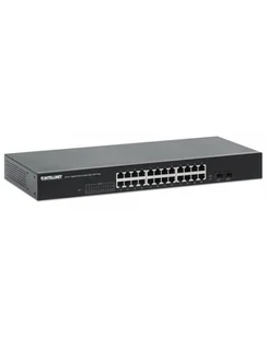 INTELLINET 24Port Gigabit Ethernet Switch with 2 SFP Ports 24 x RJ45 Ports IEEE 802.3az Energy Efficient Ethernet Rackmount - Switche - miniaturka - grafika 1
