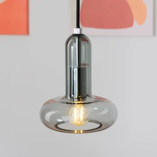 Eco-Light Lampa wisząca Perseus, dymny szary, Ø 15 cm, szklana, ściemniana - Lampy sufitowe - miniaturka - grafika 1