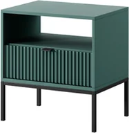 Szafki nocne - Stolik nocny Kioto w kolorze zielonym i czarnymi nóżkami - miniaturka - grafika 1