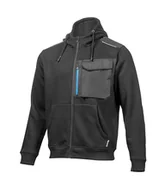 Bluzy męskie - Högert Technik - THEO bluza z kapturem czarna S (48) męska bluza z kapturem 3 kieszenie wzmocnienia Oxford 600D dzianina 65% bawełna, 35% poliester - miniaturka - grafika 1
