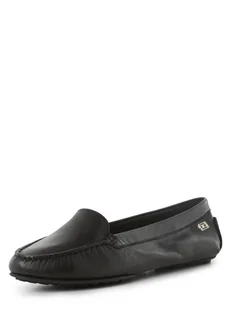 Tommy Hilfiger - Damskie mokasyny ze skóry, czarny - Mokasyny damskie - miniaturka - grafika 1