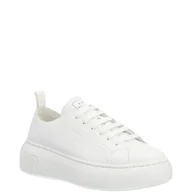 Trampki damskie - Armani Exchange Skórzane trampki - miniaturka - grafika 1