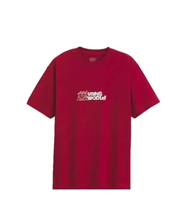 T-shirt Męski VANS World SS Bordeaux VN000PBSBRD1 S - Koszulki męskie - miniaturka - grafika 1