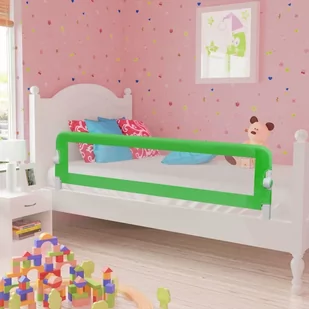 vidaXL vidaXL Barierka ochronna do łóżeczka 150 x 42 cm zielona - Zabezpieczenia dla dzieci - miniaturka - grafika 1