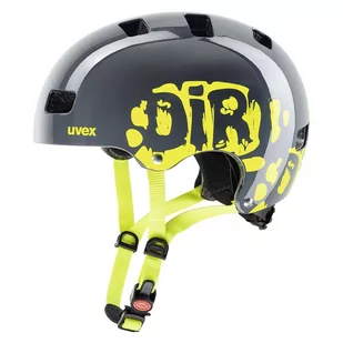 UVEX Uvex Kid 3 Dirtbike Grey-Lime (2017) - Kaski rowerowe - miniaturka - grafika 2