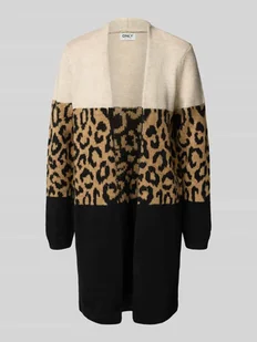 Kardigan o kroju regular fit ze zwierzęcym nadrukiem model ‘JADE’ - Swetry damskie - miniaturka - grafika 1