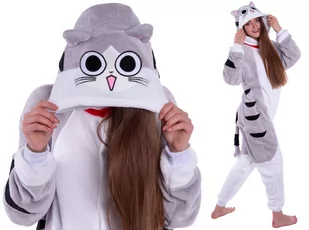 Szary Kot Chi Kotek Onesie Piżama Kigurumi 158 - Piżamy chłopięce - miniaturka - grafika 1