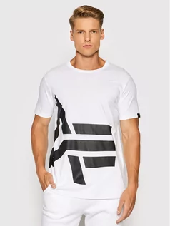 Koszulki męskie - Alpha Industries T-Shirt Side Logo 118508 Biały Regular Fit - grafika 1