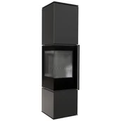 Piece wolnostojące - Piec stalowy REN/L lewy fi 150 7 kW czarne wyłożenie - miniaturka - grafika 1