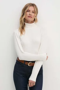 Gant sweter damski kolor beżowy lekki z golfem 4200764 - Swetry damskie - miniaturka - grafika 1