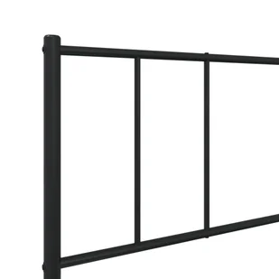 Metalowa rama łóżka z wezgłowiem, czarna, 100x190 cm Lumarko! - Łóżka - miniaturka - grafika 10