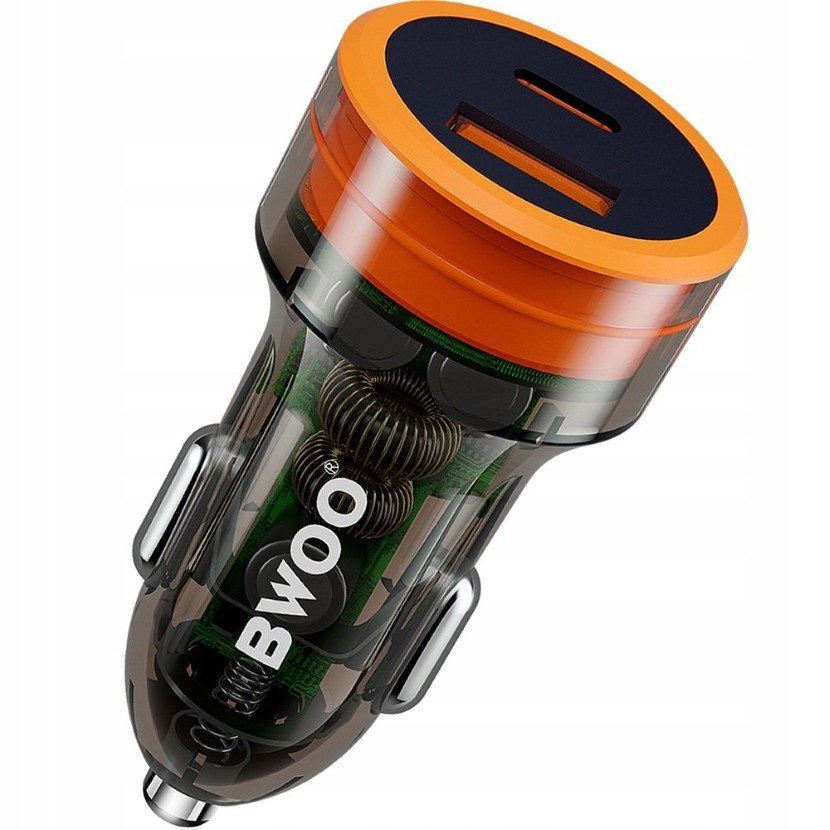 BWOO Szybka Ładowarka Samochodowa QC 1xUSB + 1xTYPE C 38W