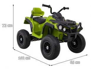 Quad ATV Air na akumulator dla dzieci Zielony + Koła pompowane + Radio MP3 + Wolny Start - Samochody i pojazdy dla dzieci - miniaturka - grafika 2