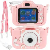 Aparaty Cyfrowe - APARAT CYFROWY DLA DZIECI Dziecka Fotograficzny KOTEK 12MPX + 4 GRY - miniaturka - grafika 1