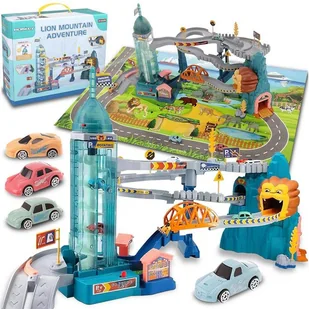 Interaktywny Tor Wyścigowy Samochodowy Autka Resoraki Dla Dzieci Z Lwem - Samochody i pojazdy dla dzieci - miniaturka - grafika 1