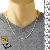 Naszyjniki męskie - Srebrny Łańcuszek Męski Srebro Pr.925 Włoski 3Mm Łańcuch Diamentowany - inna (Inny) - miniaturka - grafika 1