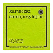 Notesy i bloczki - Karteczki samoprzylepne Fluo 75x75mm 100K zieleń - Ziemia Obiecana - miniaturka - grafika 1