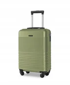 Walizki - Walizka Kabinowa Podróżna Na Kółkach Twarda PUCCINI Oliwkowa ABS028C-5A - miniaturka - grafika 1