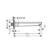 Wylewki do baterii - Hansgrohe Rebris S Wylewka wannowa czarny mat 72430670 - odbiór osobisty: Kraków, Warszawa - miniaturka - grafika 1
