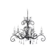 Lampy sufitowe - Elstead Lighting Amarilli 5Lt Chandelier Black/Silver AML5 BLK/SILVER Elstead lampa wisząca stylowa świecznikowa AML5 BLK/SILVER) - miniaturka - grafika 1