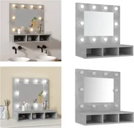 Szafki łazienkowe - vidaXL Szafka pod lustro z LED betonowa szara 60x31,5x62 cm - Szafka pod lustro - Szafki pod lustro - Szafka pod lustro ścienne - Lustro do toaletki - miniaturka - grafika 1