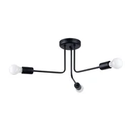 Lampy sufitowe - Żyrandol NORAH 3 czarny SOLLUX LIGHTING - miniaturka - grafika 1