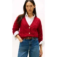 Swetry damskie - Tommy Hilfiger Wełniany kardigan Regular Fit - miniaturka - grafika 1