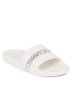 Klapki i japonki damskie - Tommy Hilfiger Klapki Tommy Hilfiger Pool Slide FW0FW07556 Biały - miniaturka - grafika 1