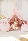 Namioty i tipi dla dzieci - Tipi - zestaw różowy (tipi + mata + 3 poduszki) - miniaturka - grafika 1