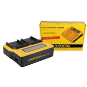 Ładowarki do aparatów dedykowane - Patona podwójna ładowarka LCD USB do Sony NP-FP50 NP-FH50 70 100 - miniaturka - grafika 1