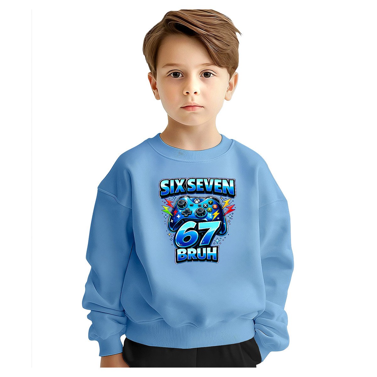 BLUZA DZIECIĘCA 67 SIX SEVEN VIRAL GAMER BRUH 122-128 DLA CHŁOPCA