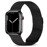 Akcesoria do smartwatchy - Pasek stalowy Alogy bransoleta do Apple Watch 42/44/45/49mm stal nierdzewna Czarny - miniaturka - grafika 1