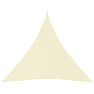 vidaXL Żagiel ogrodowy, tkanina Oxford, trójkątny, 3x3x3 m, kremowy 135225 - Parasole ogrodowe - miniaturka - grafika 1