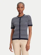 Swetry damskie - Tommy Hilfiger Kardigan WW0WW45707 Granatowy Slim Fit - miniaturka - grafika 1