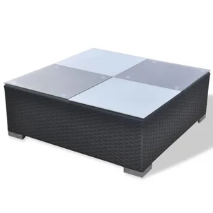 6-cz. zestaw wypoczynkowy do ogrodu, poduszki, rattan PE czarny - Meble ogrodowe - miniaturka - grafika 11