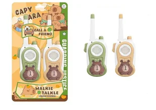 ZESTAW KRÓTKOFALÓWEK DLA DZIECI – WALKIE TALKIE KAPIBARA 2szt 21,5 CM - Zabawki interaktywne dla dzieci - miniaturka - grafika 1