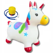 Skoczki dla dzieci - SKOCZEK JEDNOROŻEC GUMOWY DO SKAKANIA DLA DZIECI KONIK POMPOWANY dźwięk - miniaturka - grafika 1