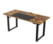 Biurka gamingowe - Ultradesk UPLIFT Brązowe elektryczna regulacja - miniaturka - grafika 1