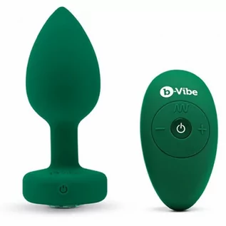 Wibratory analne - b-Vibe b-Vibe Vibrating Jewel Plug M/L Emerald - grafika 1