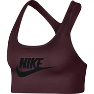 Biustonosze - Nike Swoosh Futura Bra biustonosz sportowy, fioletowy (Burgundy Crush/Black 652), XS - miniaturka - grafika 1