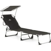 Leżaki ogrodowe - Outtec Leżak, łóżko plażowe z daszkiem  - miniaturka - grafika 1