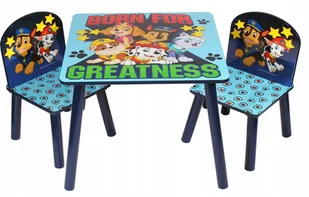 STOLIK dla dzieci 2 Krzesełka PSI PATROL NICKELODEON Zestaw z drewna 3 elementy - Zestawy mebli dla dzieci - miniaturka - grafika 1