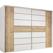 Szafy - Szafa Przesuwna 230 A18 Skąpski Meble Craft Złoty, Biały, 215 cm - miniaturka - grafika 1