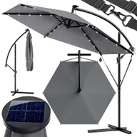 Parasole ogrodowe - Parasol solarny LED Haiti antracyt Ø300cm Ochrona UV 80+ - miniaturka - grafika 1