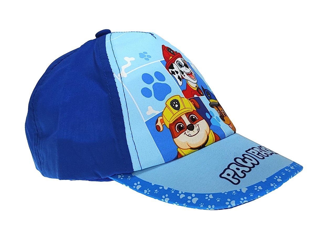 Niebieska czapka z daszkiem Psi Patrol Chase, Marshall, Rubble - 53 cm