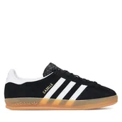 Sneakersy damskie - Sneakersy adidas Gazelle Indoor JI2060 Czarny - miniaturka - grafika 1