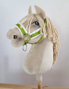 Kantar regulowany dla konia Hobby Horse A3 limonka białym futerkiem - Zabawki i gry sportowe - miniaturka - grafika 1