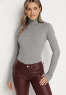 Swetry damskie - Szary Golf Sweter z Wiskozą i Kaszmirem Zailaya - miniaturka - grafika 1