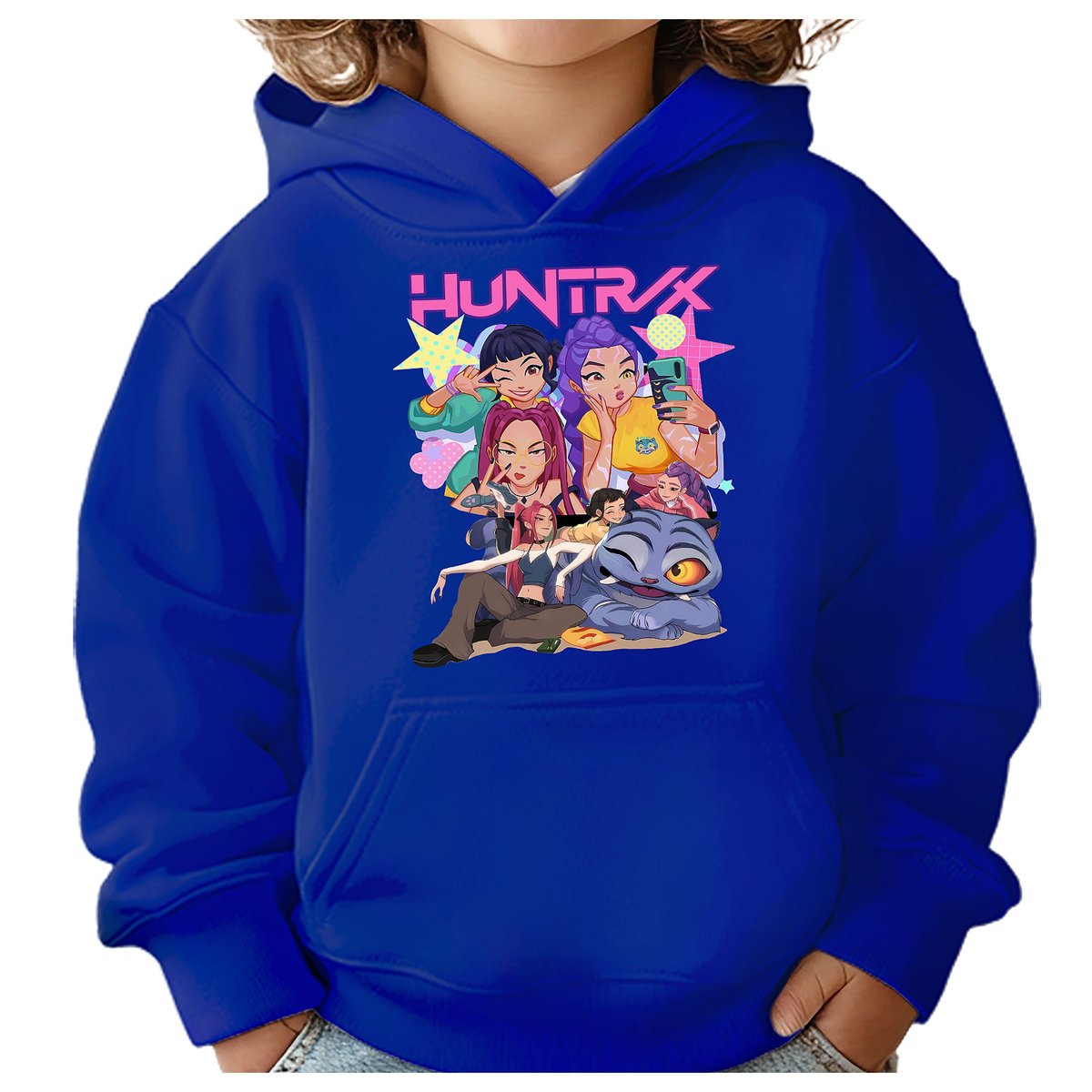 BLUZA DZIECIĘCA KPOP DEMON HUNTERS HUNTRIX 122-128 Z KAPTUREM BAWEŁNIANA