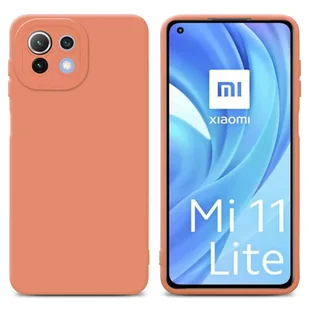 Pokrowiec Etui Do Xiaomi Mi 11 LITE (4G / 5G) / 11 LITE NE w FLUID JASNY POMARAŃCZOWY TPU Silikonowe Obudowa Ochronny Case Cover Cadorabo - Etui i futerały do telefonów - miniaturka - grafika 1